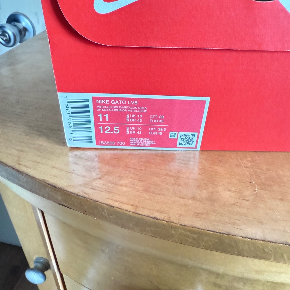 Nike Gato LV8 and Gold with Box